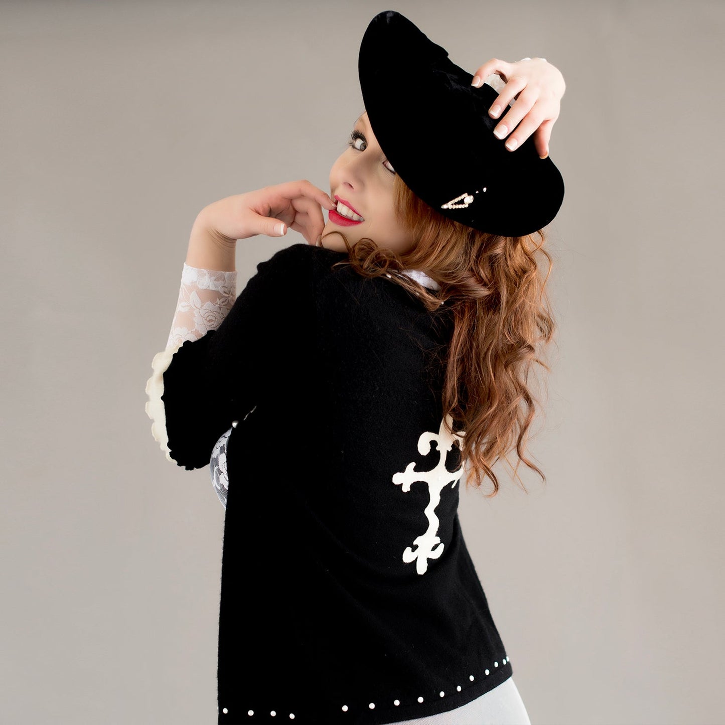 Ruffle Sleeved Cardigan-Cross
