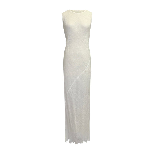 Delphine Linen Voile Bias Maxi Dress