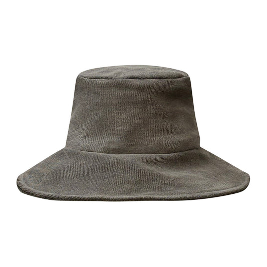 Denim Bucket Hat-Distressed Black