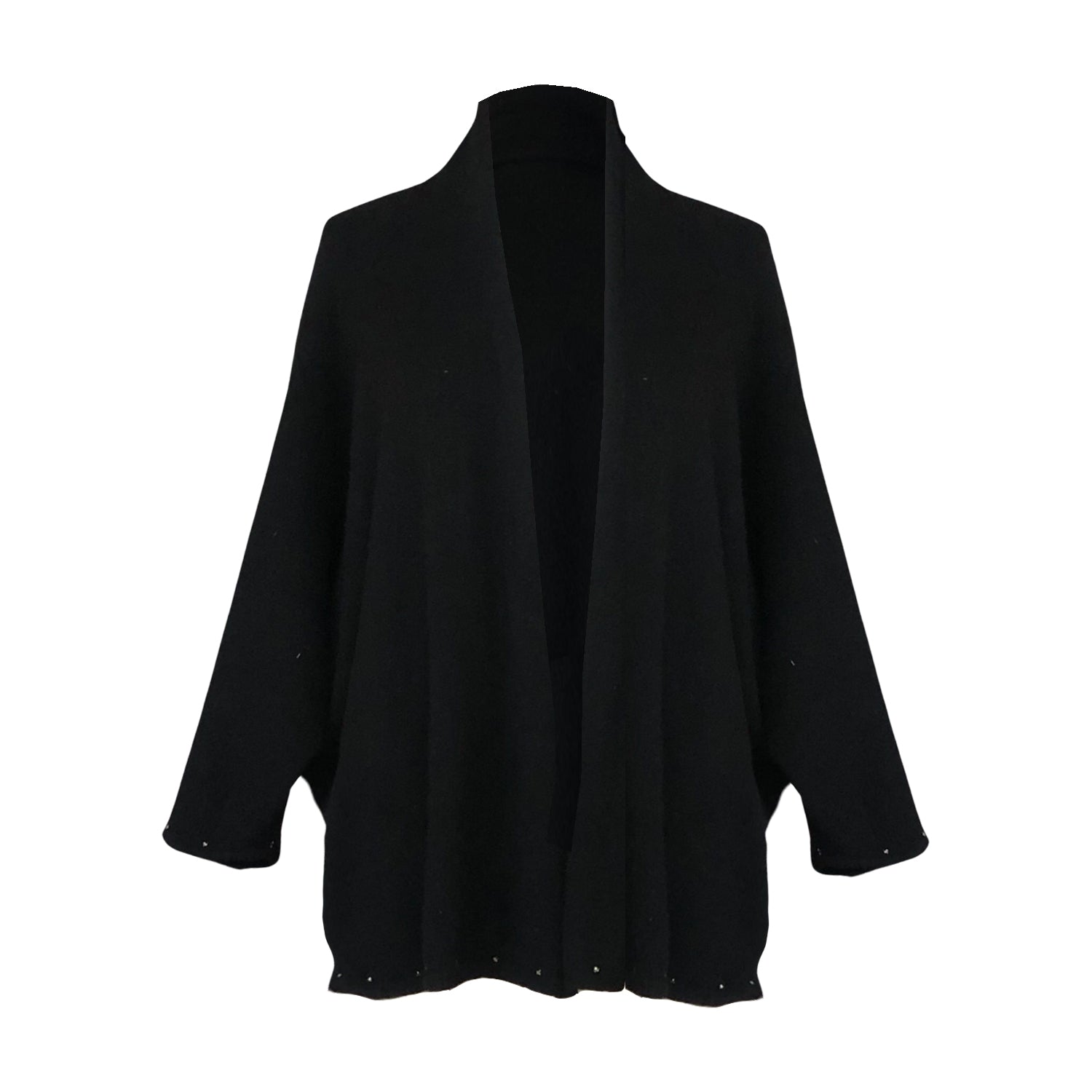 Dragonfly Wrap Sweater – Black with Antique Gold