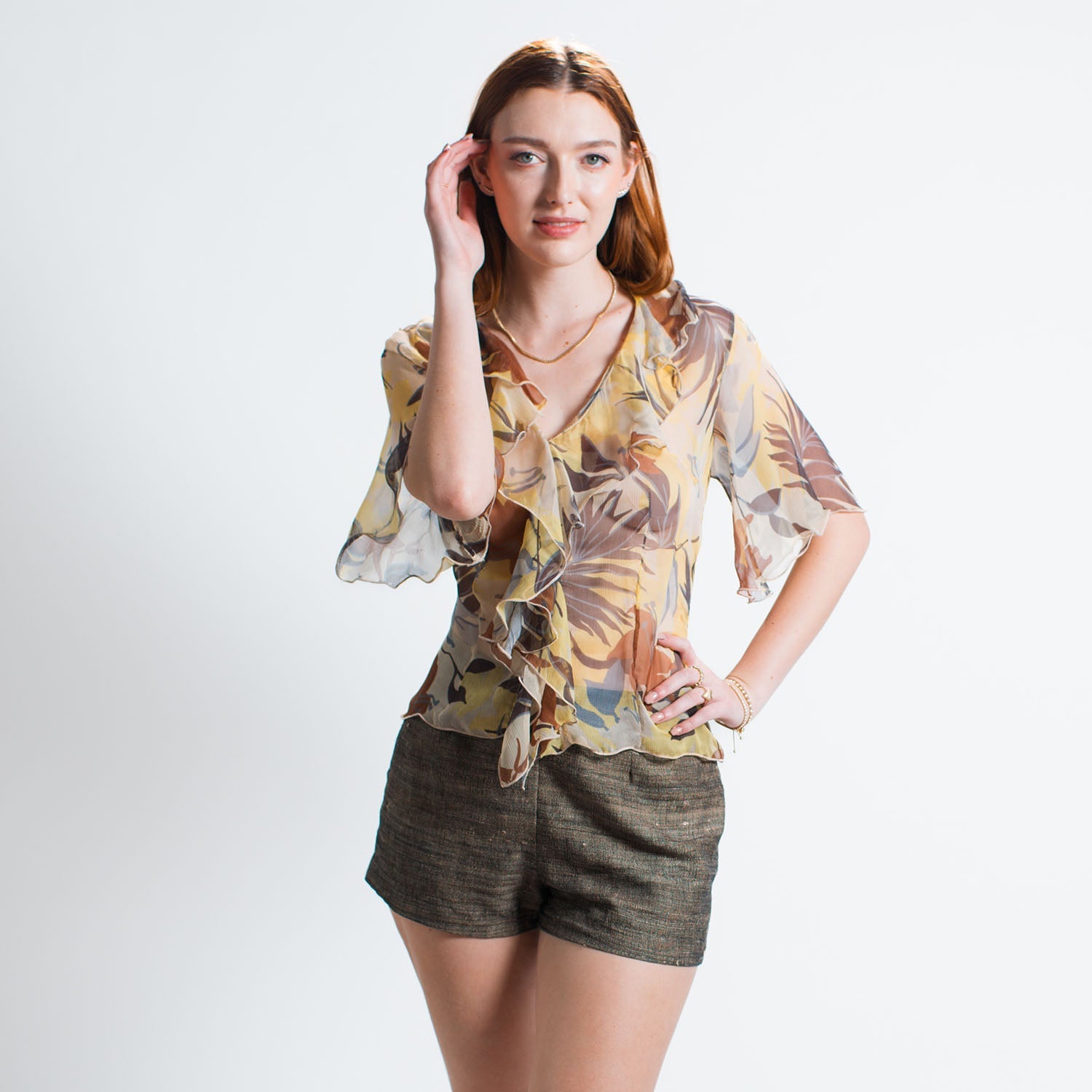 Autumn Soleil Flounce Blouse