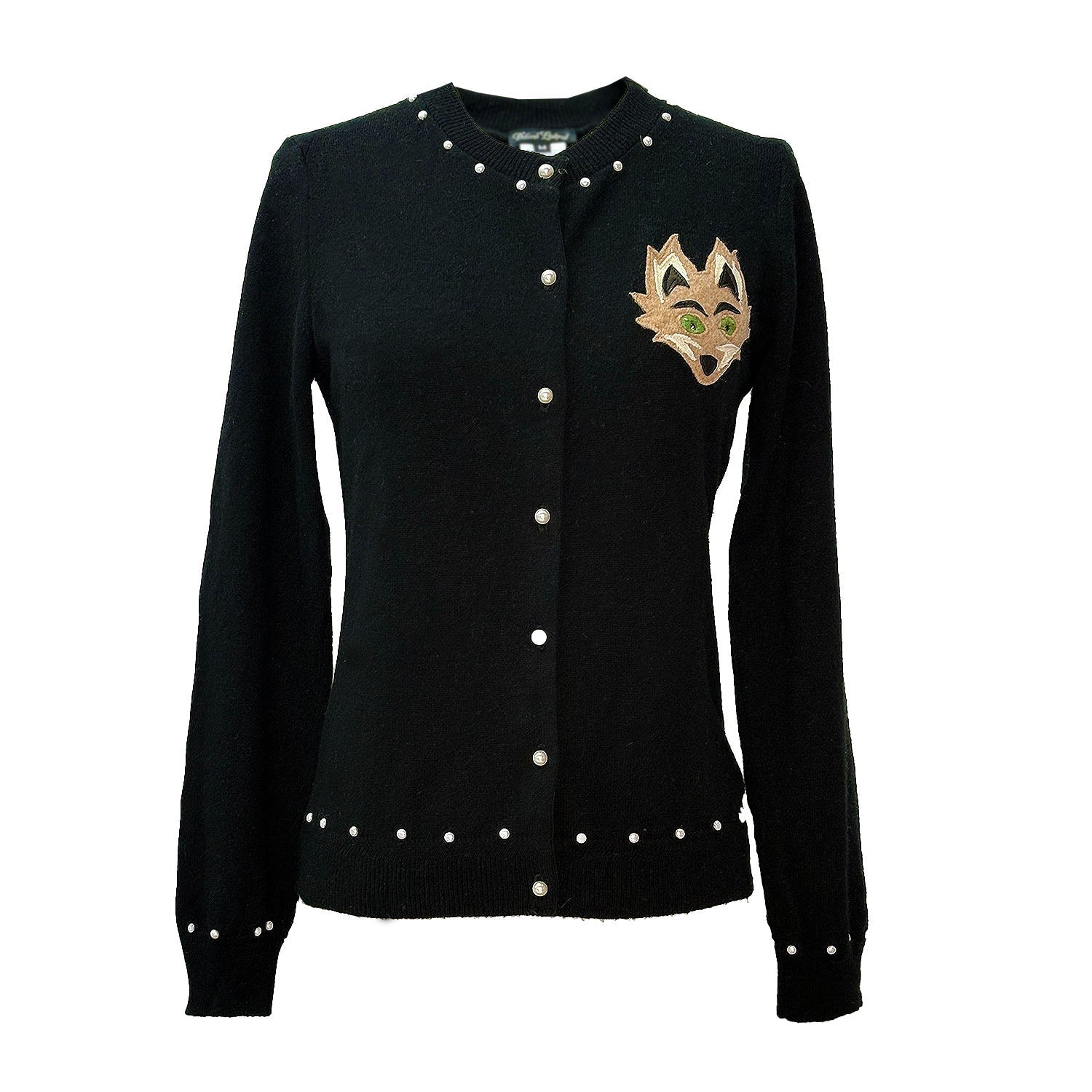 Fox Cardigan-Black