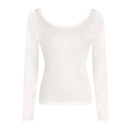 Martha Longsleeve Boatneck-White