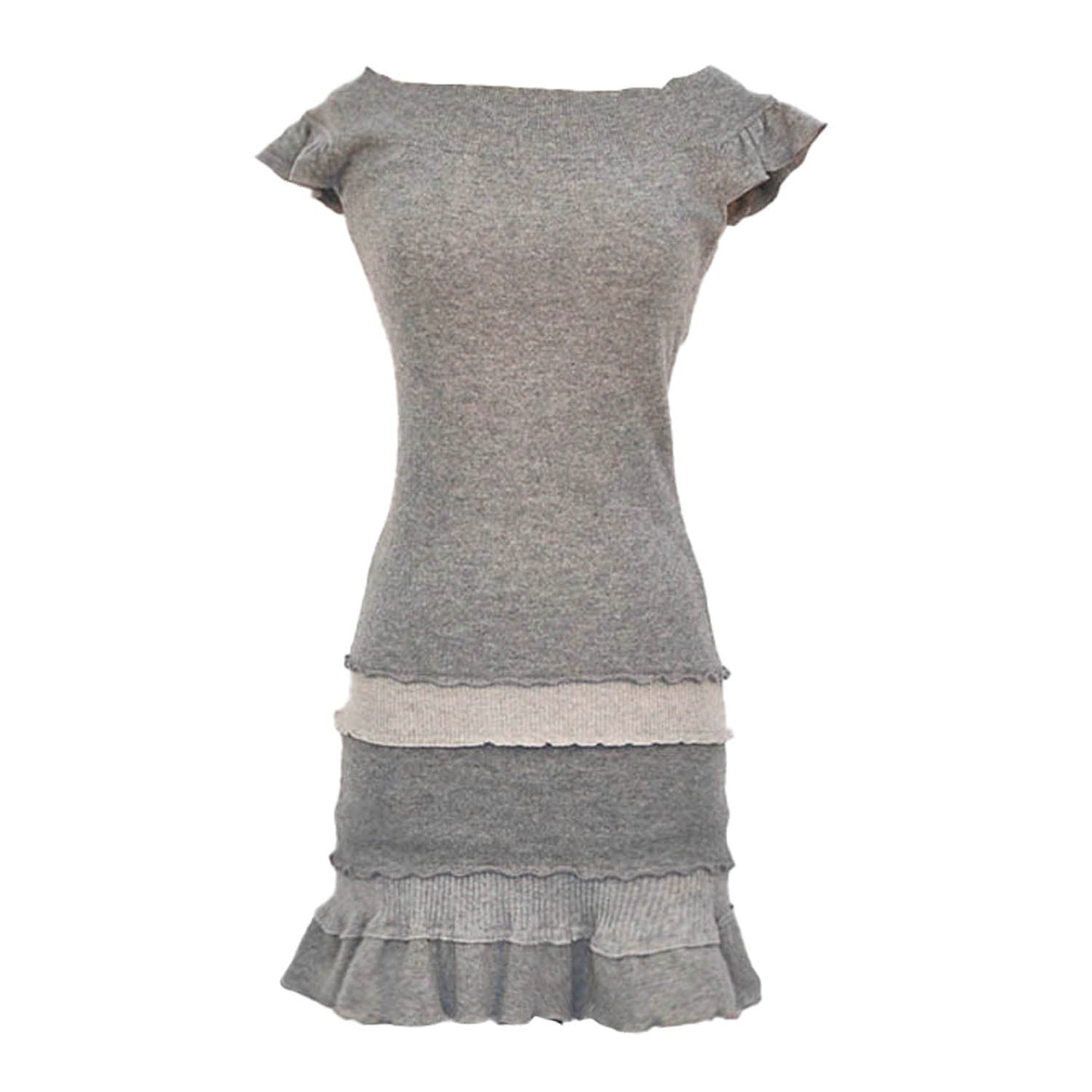 Off-Shoulder Cashmere Mini – Grey Heather