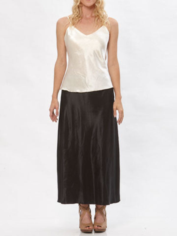 Katherine Skirt-Hemp/Silk-Black