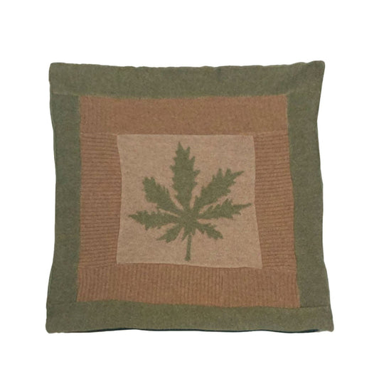 Hemp Applique Pillow + 18"