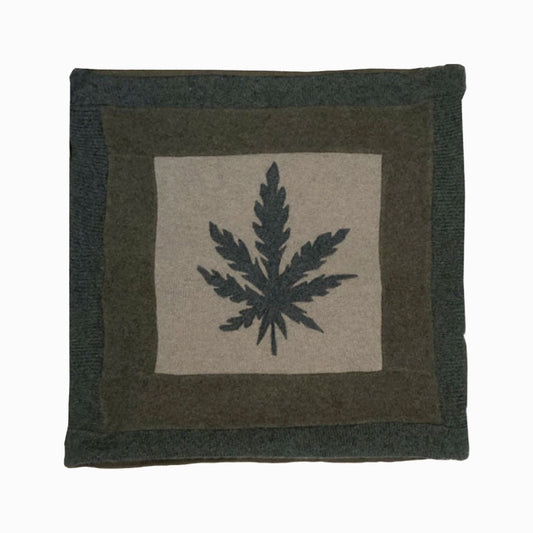 Hemp Applique Pillow 18"