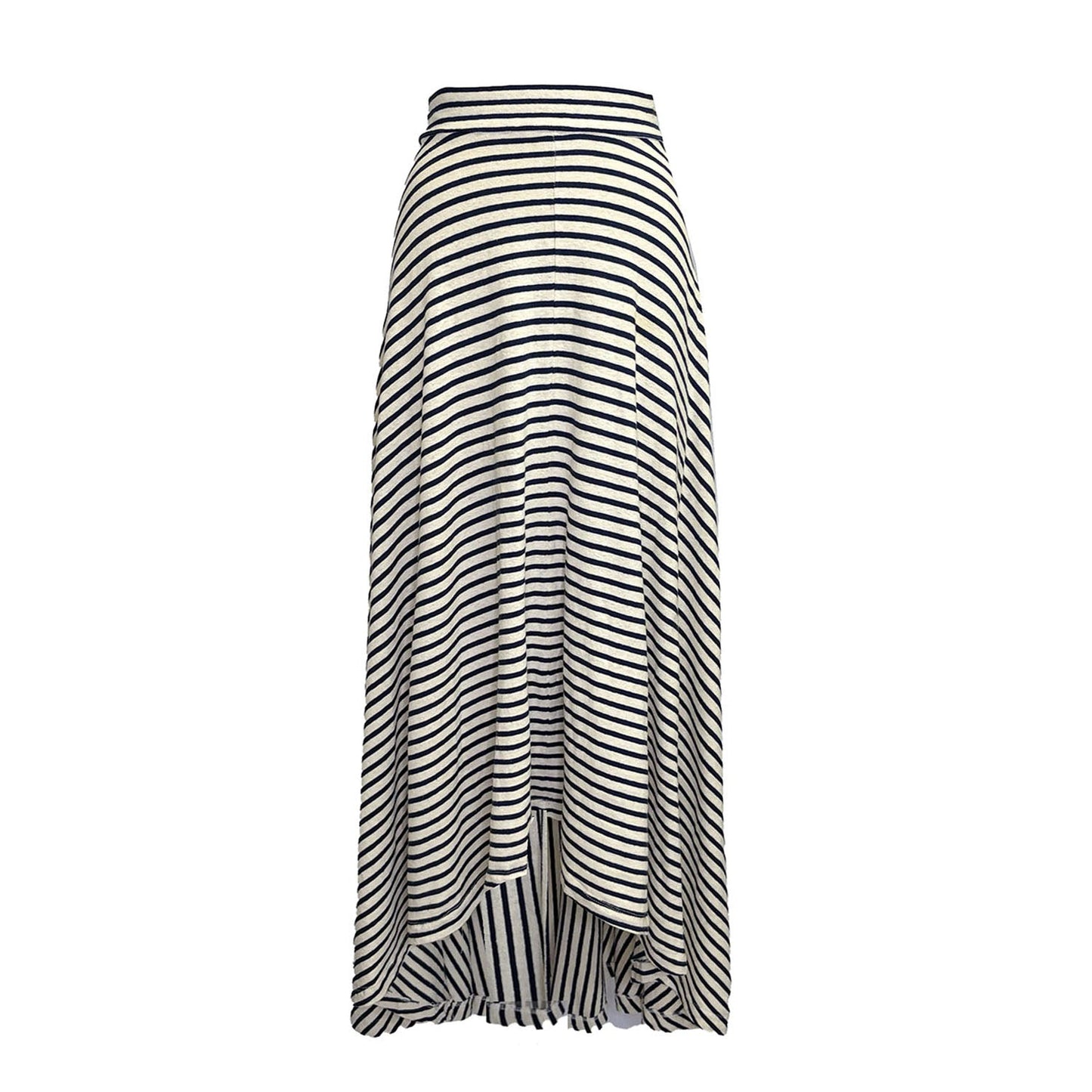 Bay Skirt – Striped High-Low Hemp Skirt