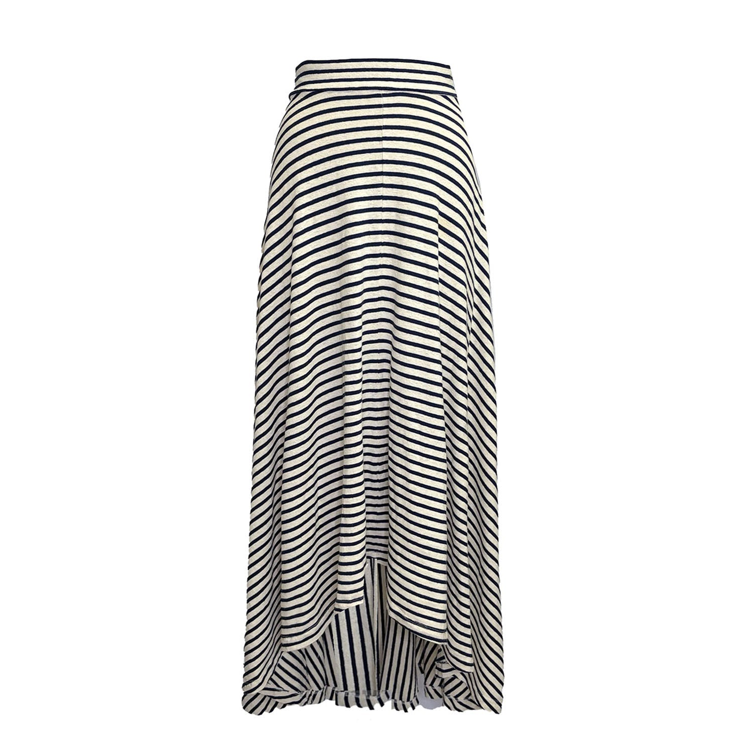 Bay Skirt – Striped High-Low Hemp Skirt
