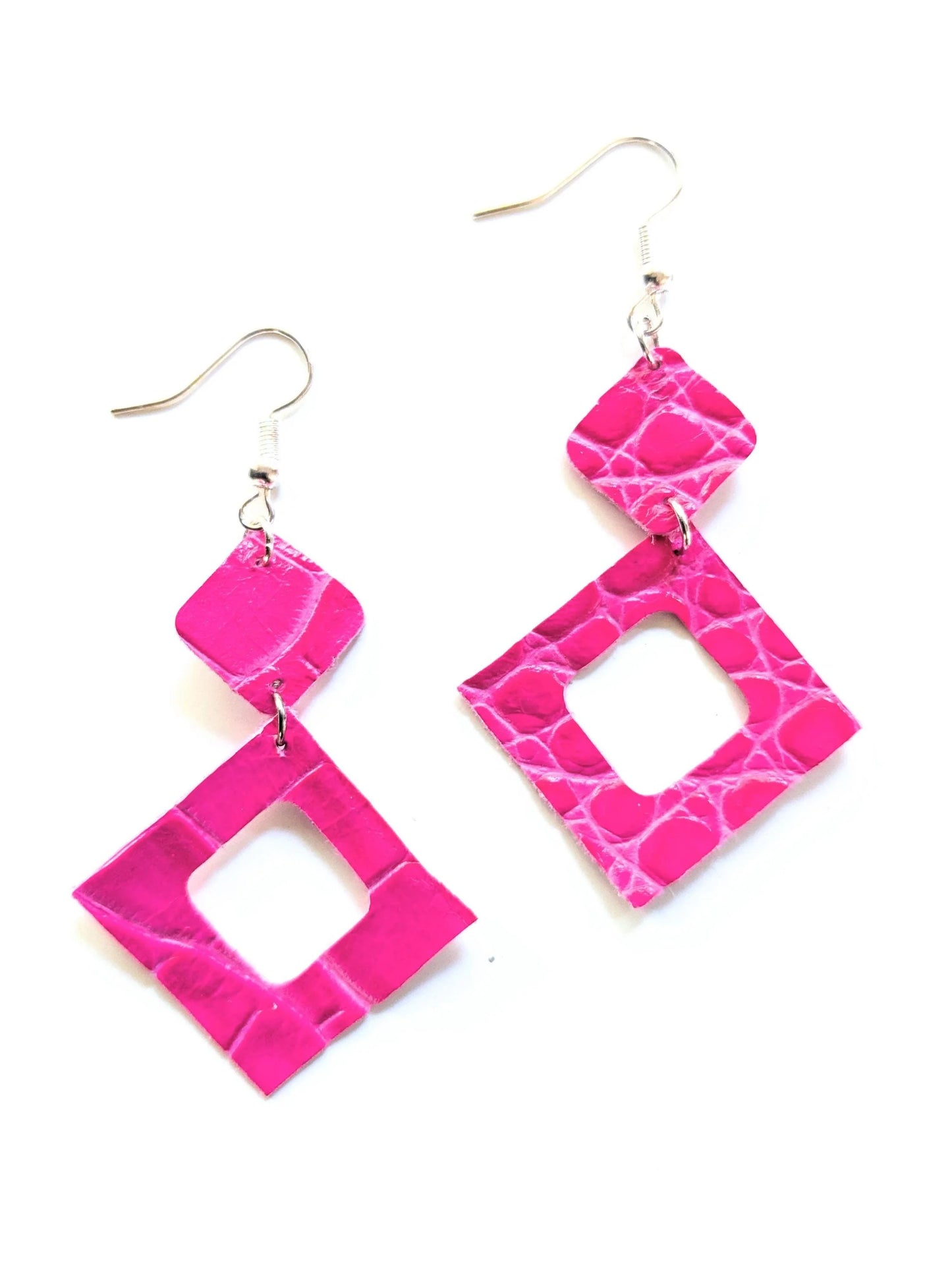 Metallic Gold Zero Waste Leather Earrings
