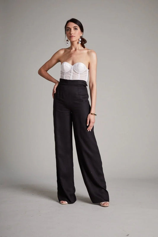 Black Wide Leg Trousers