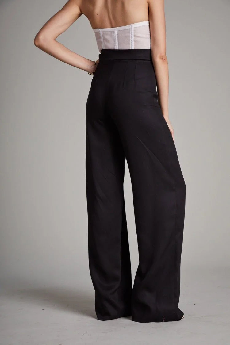 Black Wide Leg Trousers