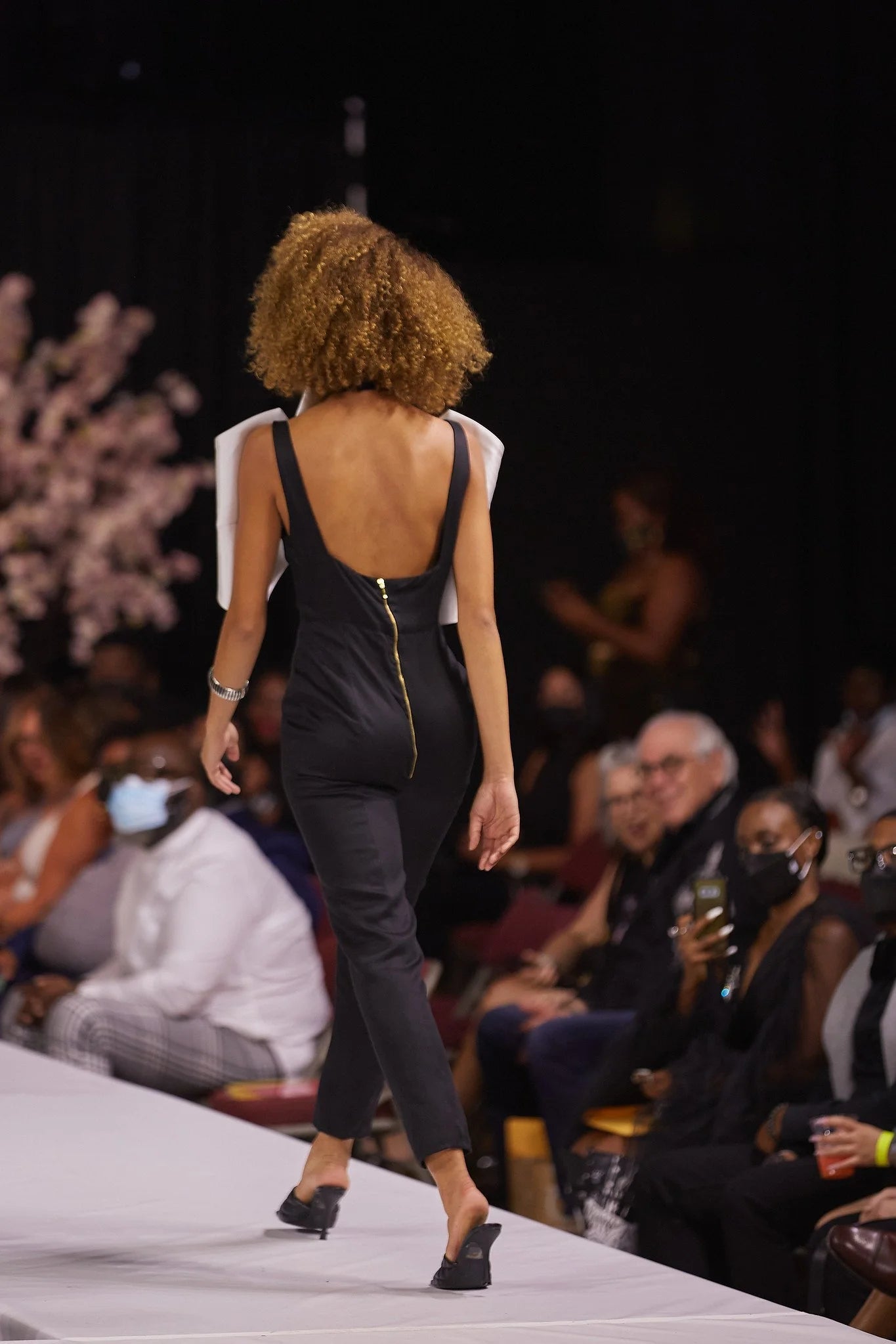 Black and White Bow Jumpsuit