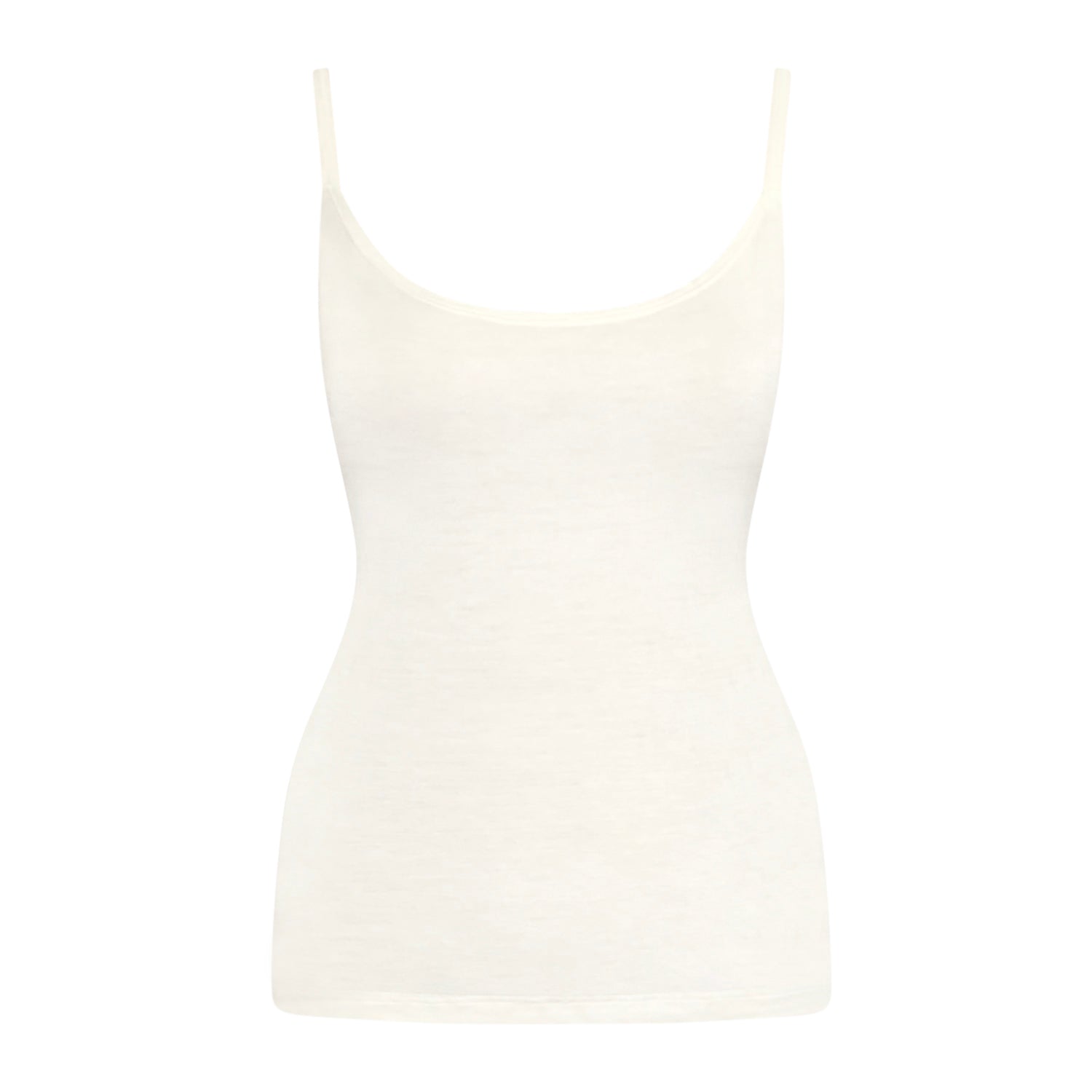 Jayne Spaghetti T Shirt-Creme