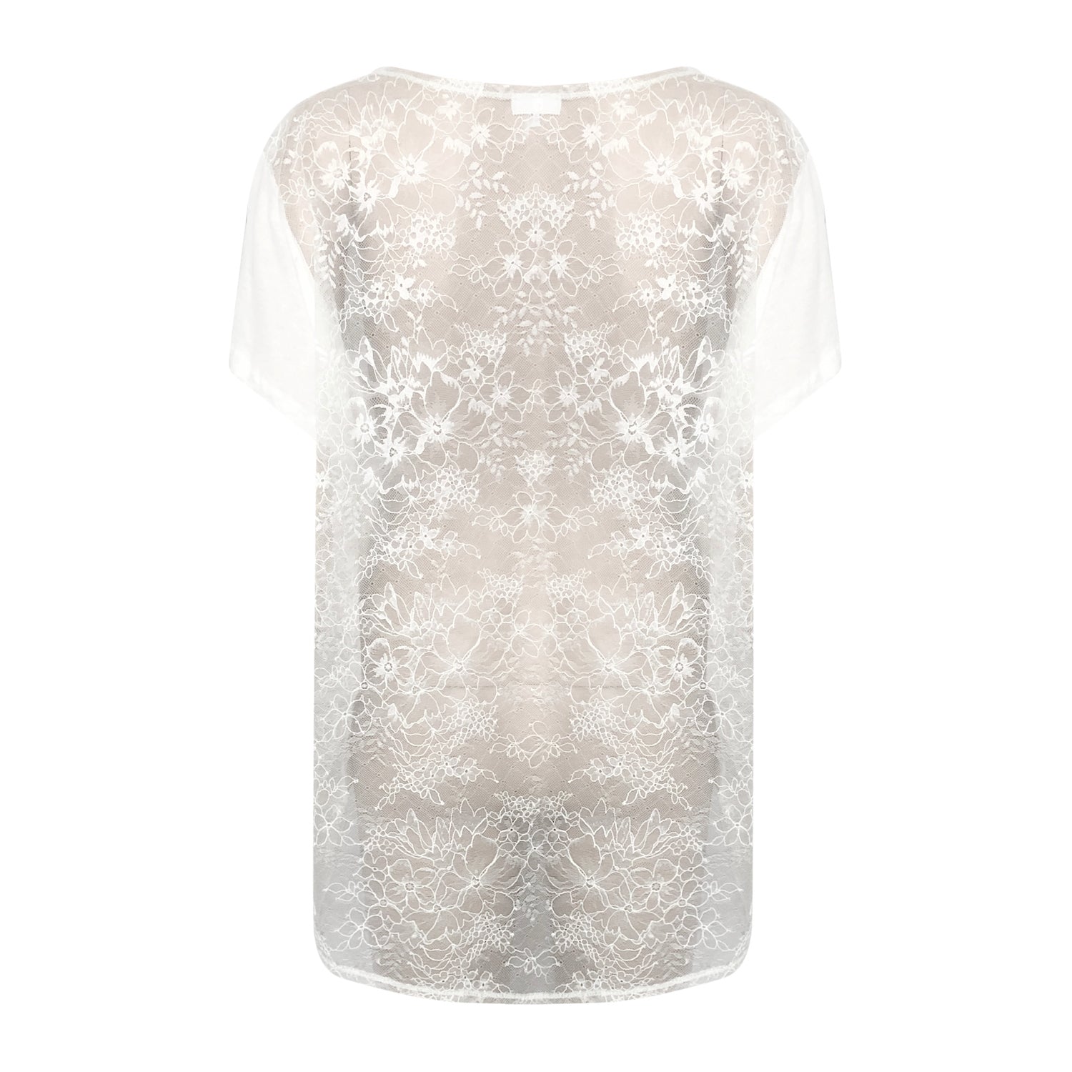 Odette Chantilly Lace/Cotton T-Shirt