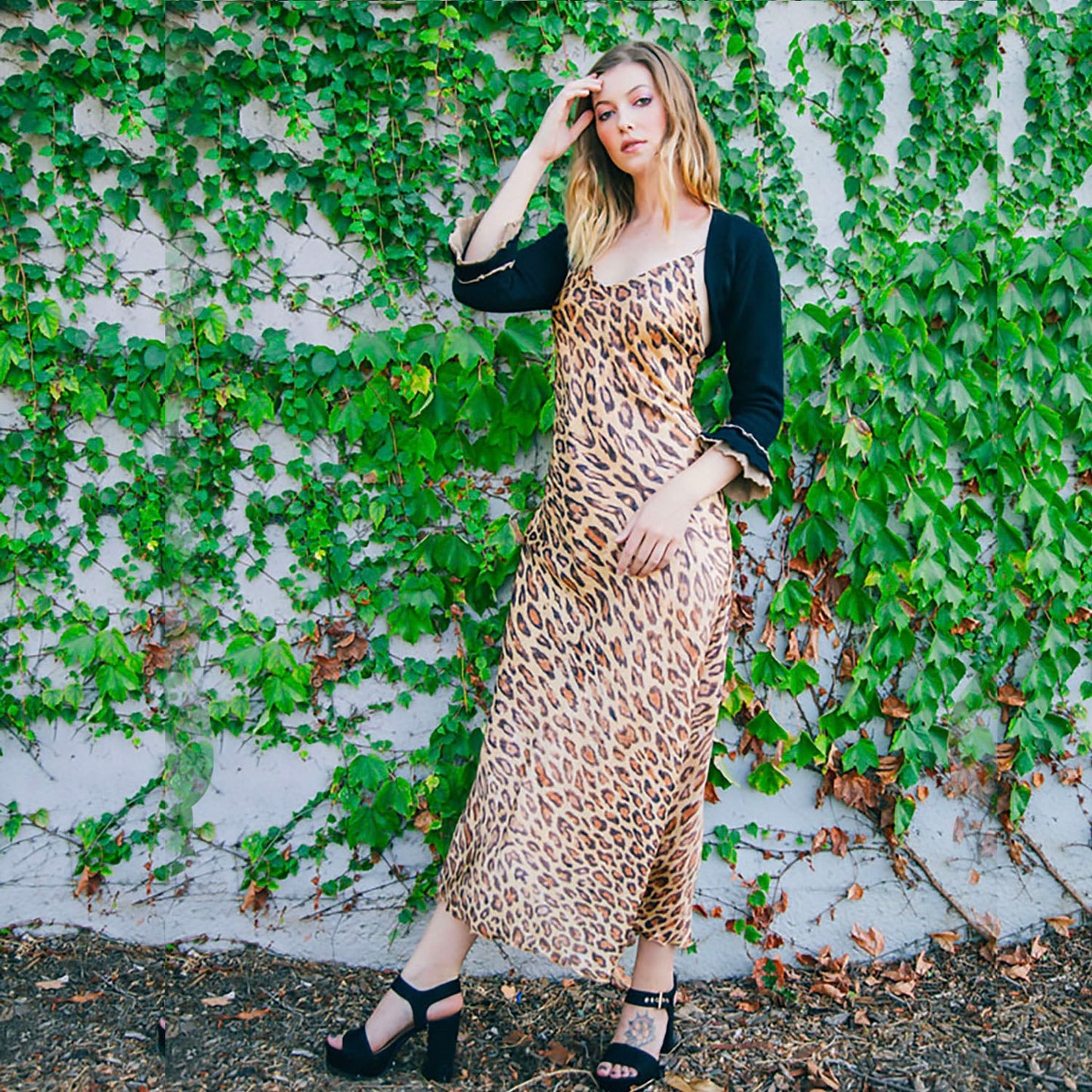 Loretta Leopard Slipdress
