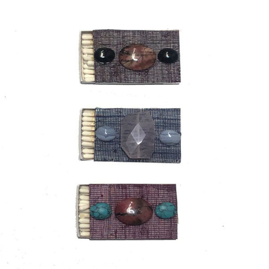 Semiprecious & Pineapple Matchboxes-Purples