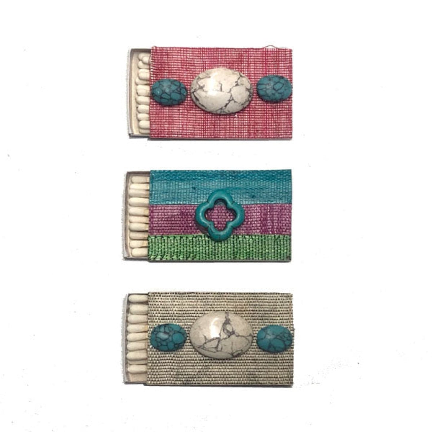 Semiprecious & Pineapple Matchboxes-Howlite