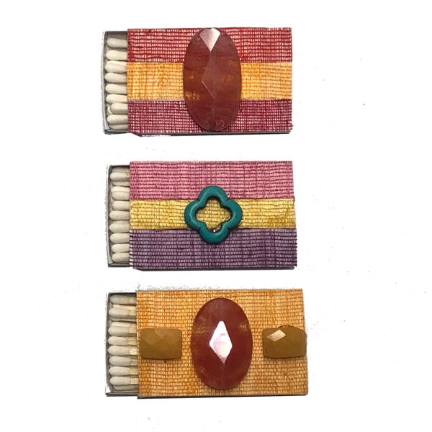 Semiprecious & Pineapple Matchboxes-Yellows