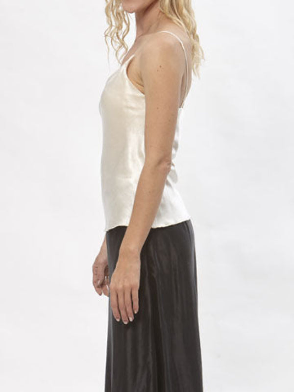 Megan Camisole -Hemp/Silk Satin-Crème