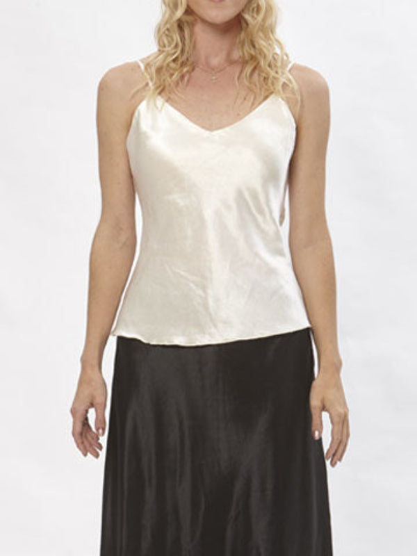 Megan Camisole -Hemp/Silk Satin-Crème