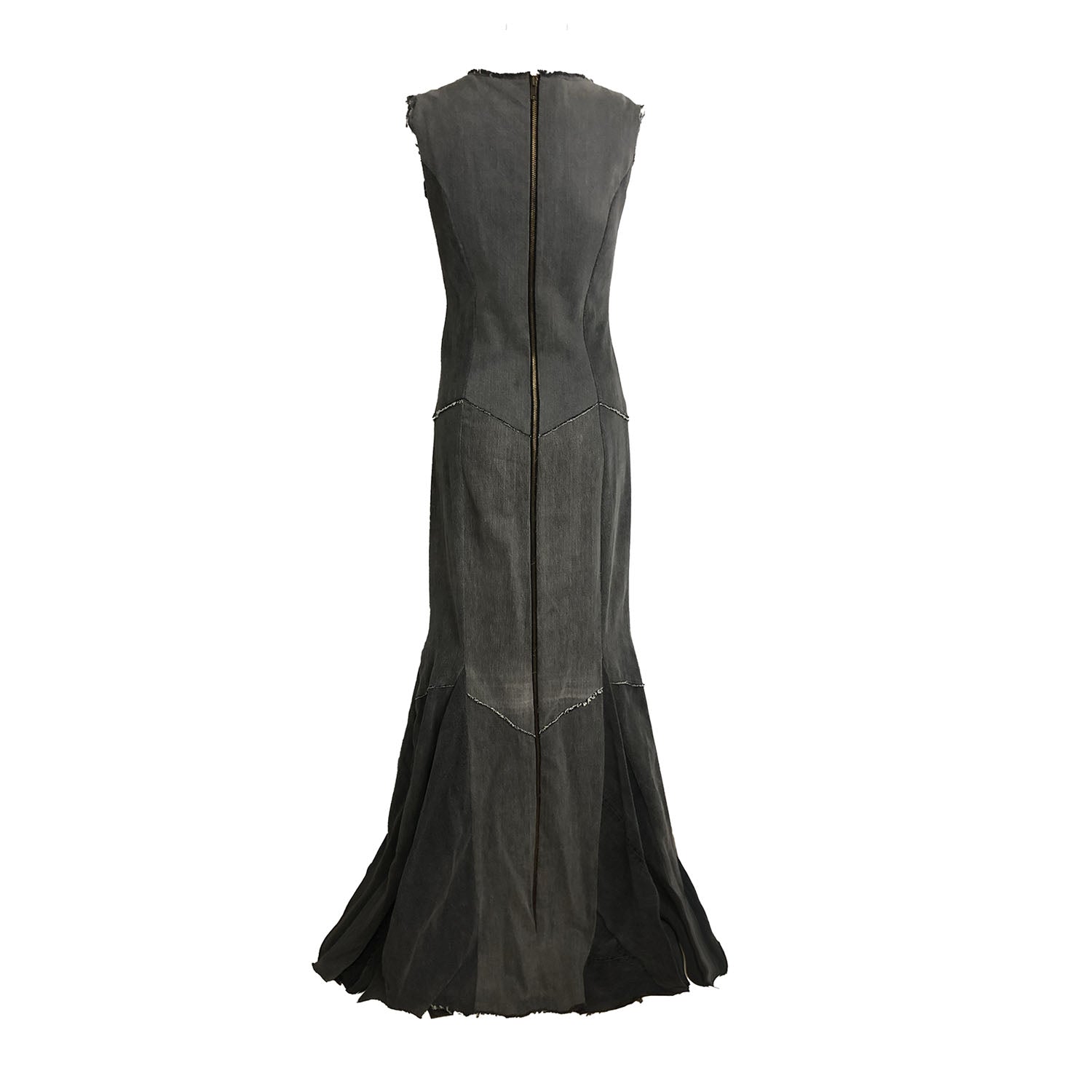Diana Dress-Distressed Black Mermaid Gown