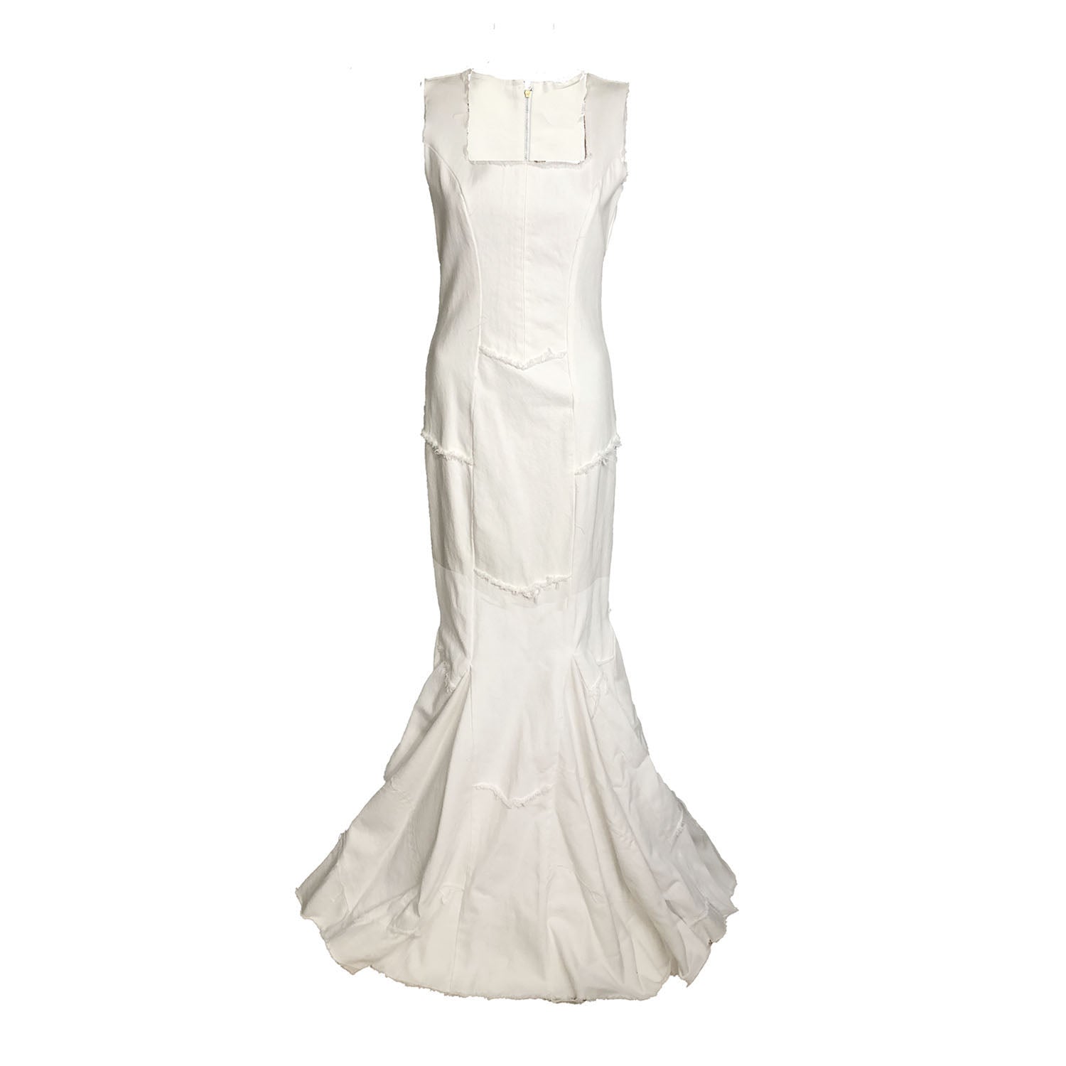Diana Denim Dress-White Mermaid Gown