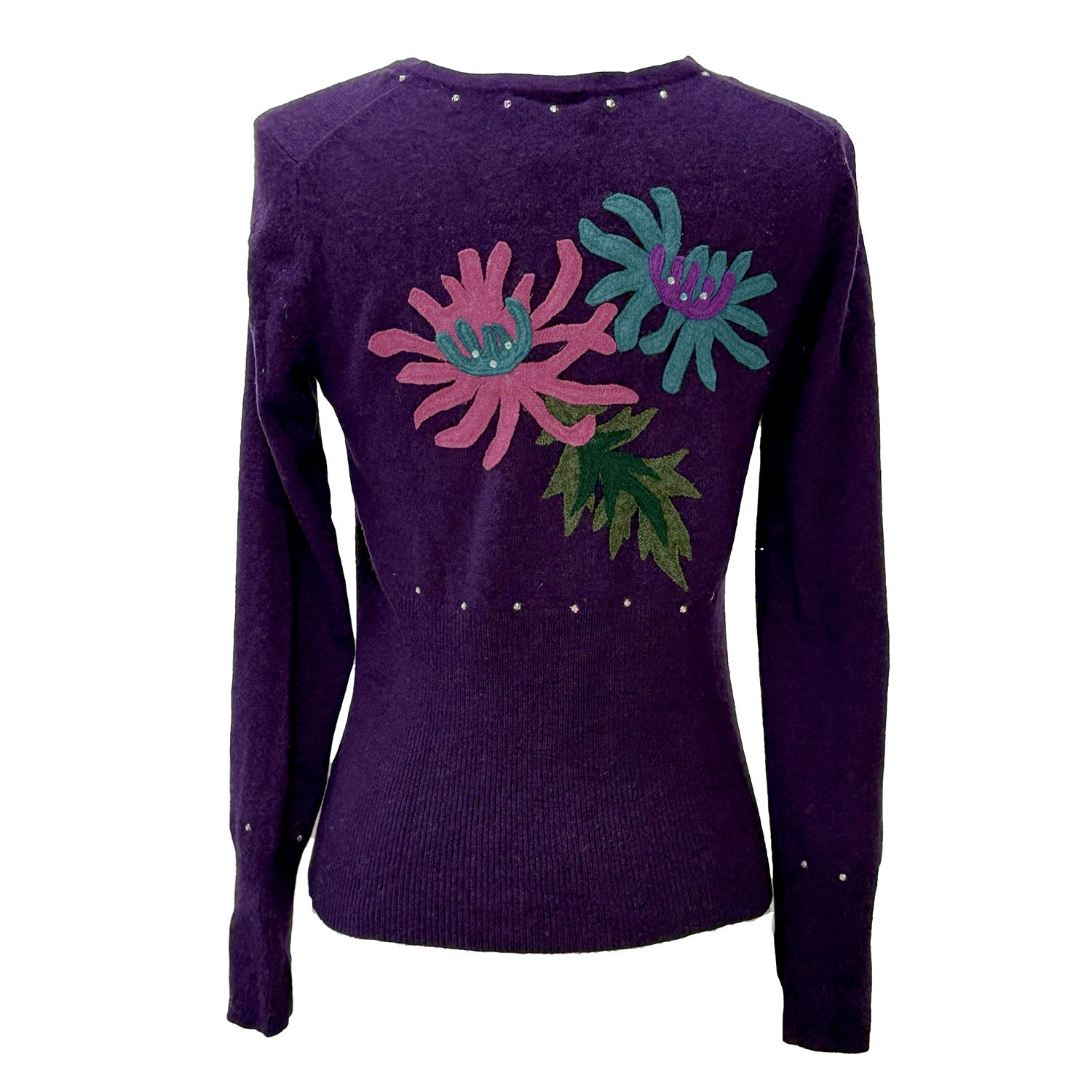 Chrysanthemum Cardigan-Purple
