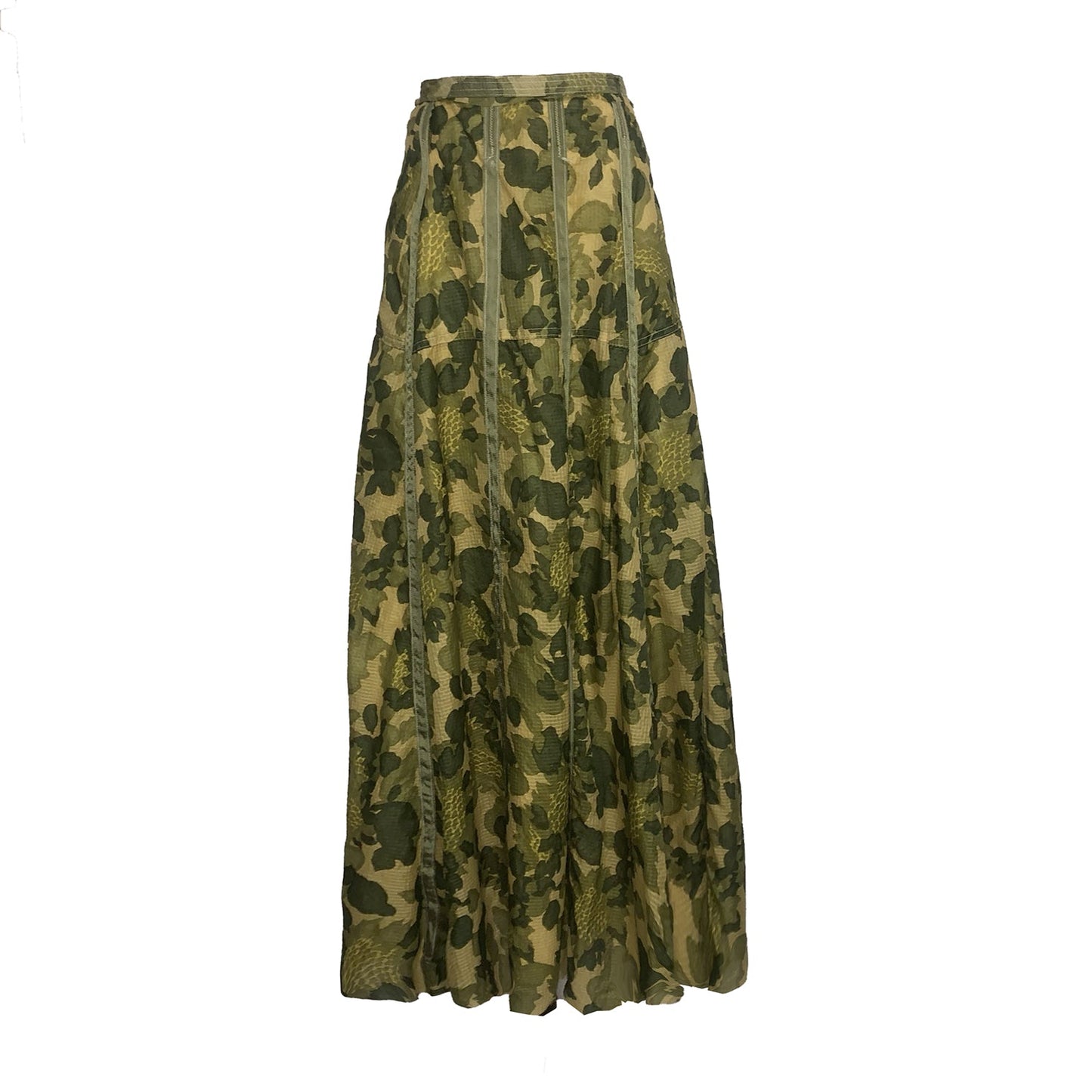Olivia Maxi Parachute Skirt-Camo