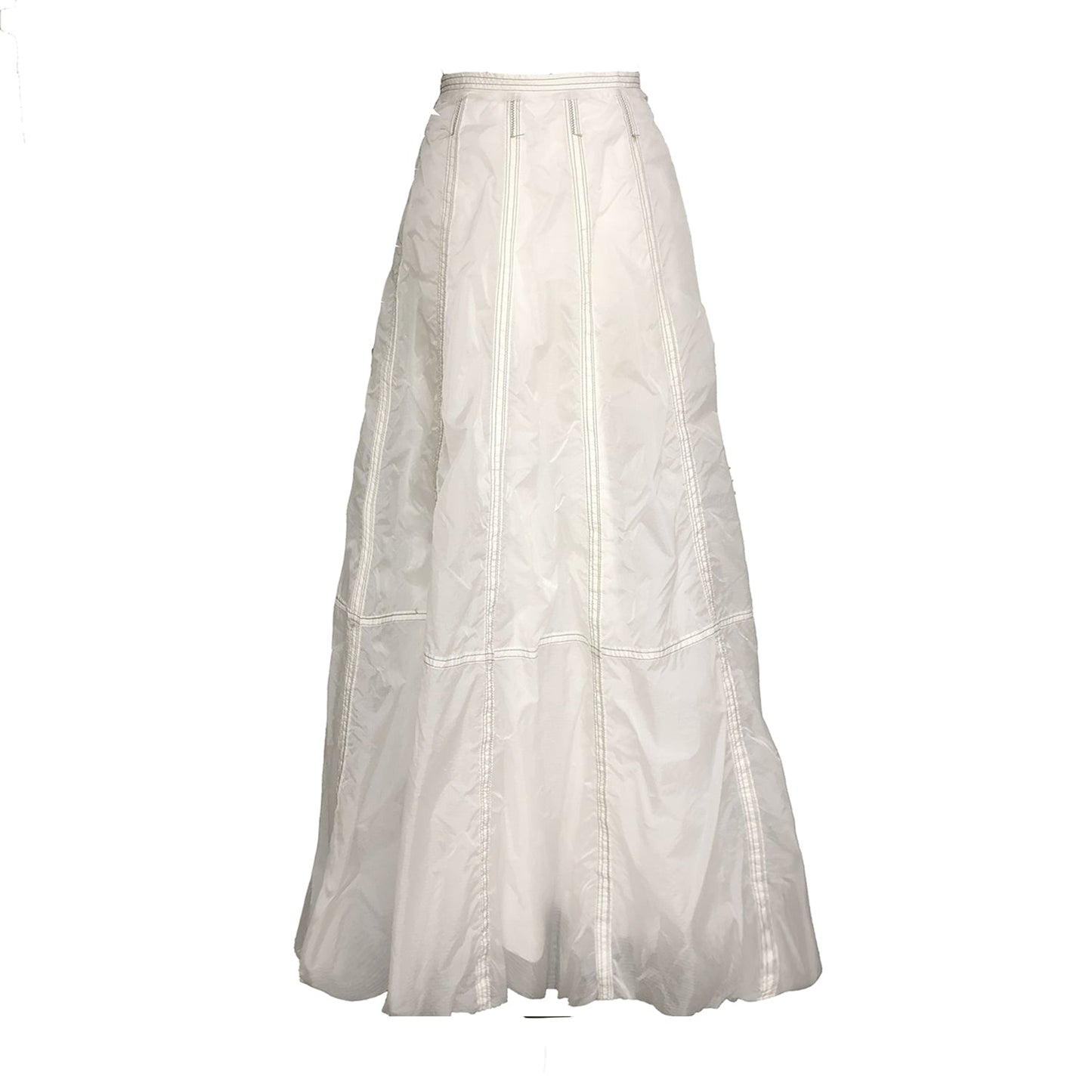 Olivia Maxi Parachute Skirt-White