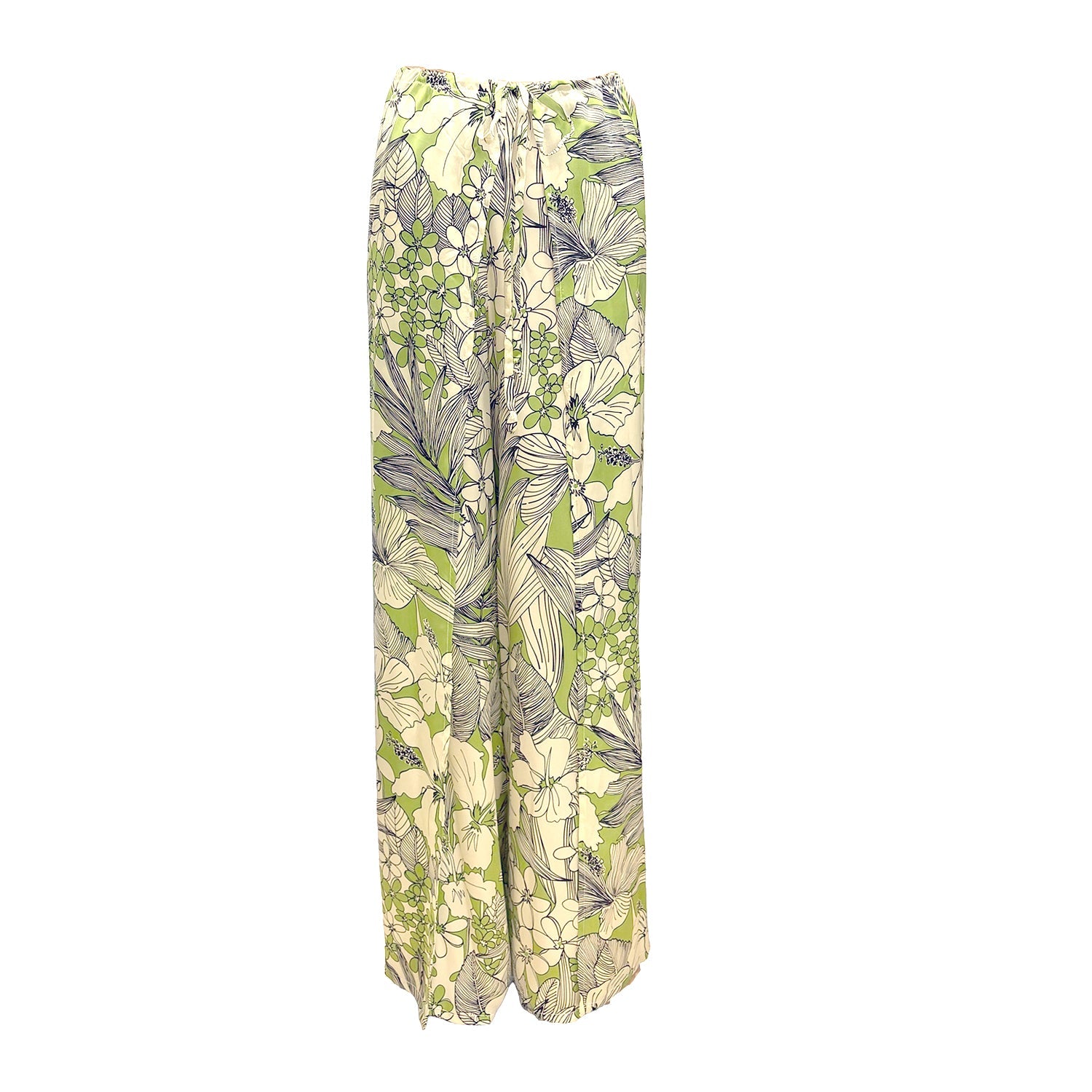 Paloma Wrap Pants-Silk Hibiscus
