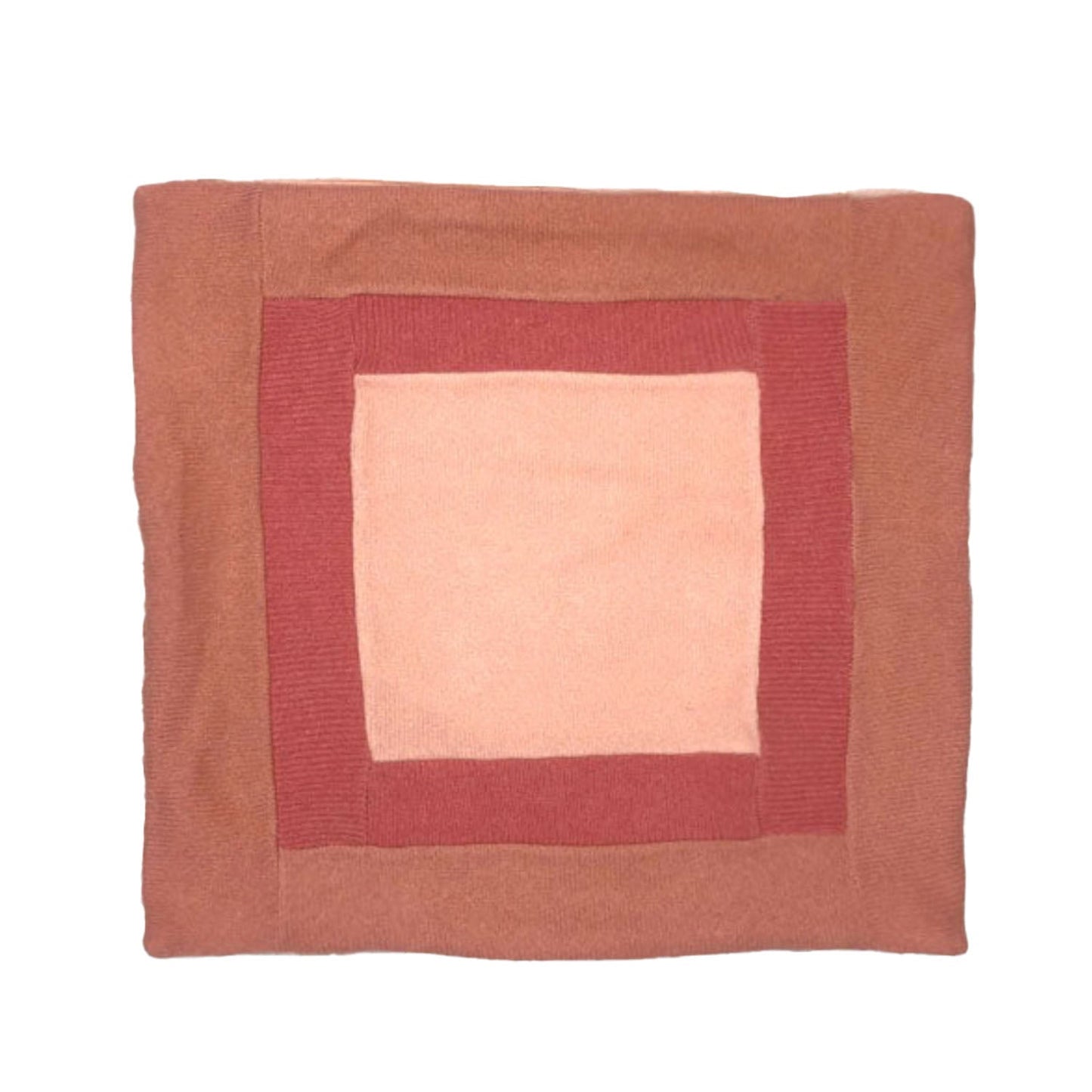 Color Blocked Pillow Peach 16"