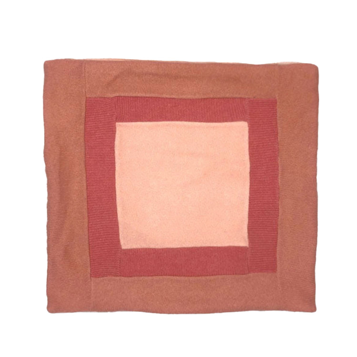 Color Blocked Pillow Peach 16"