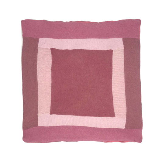 Color Blocked Pillow Pink 16"