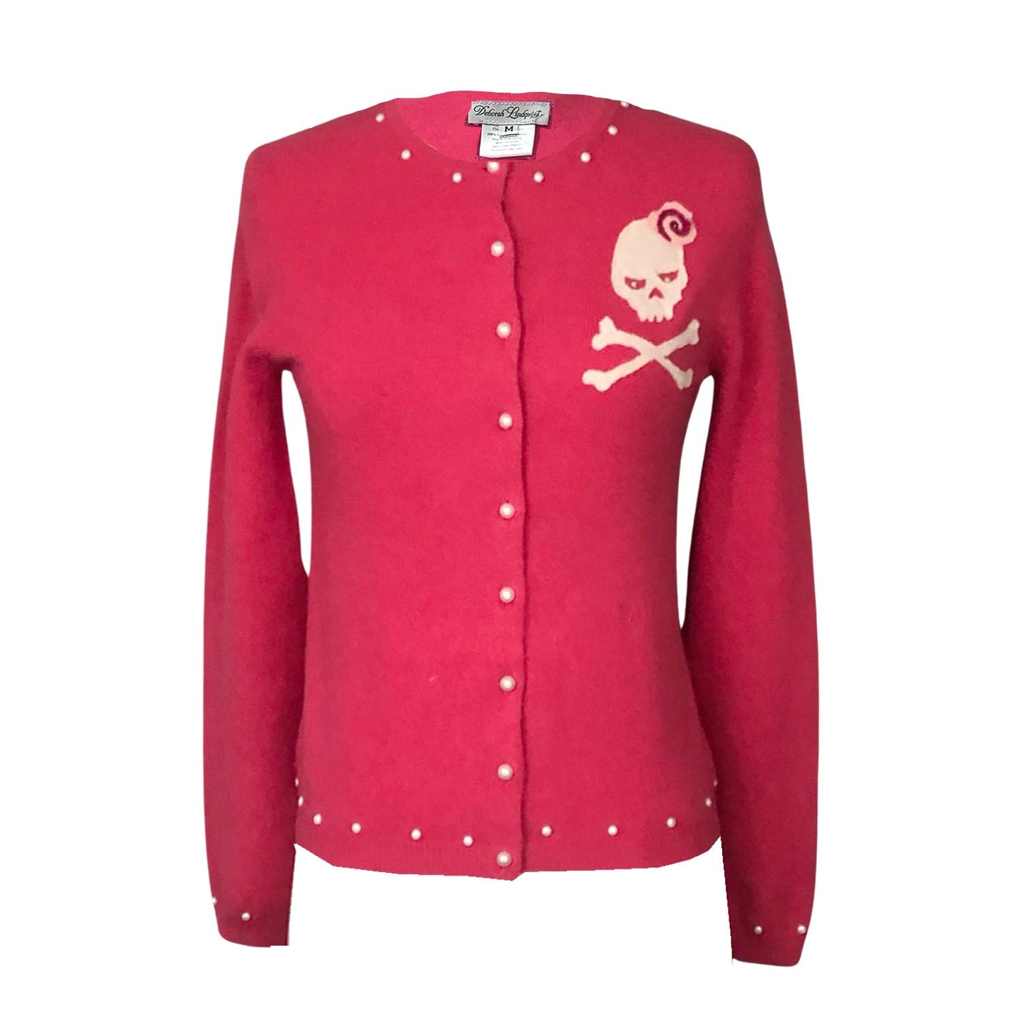 Skull Cardigan-Pink