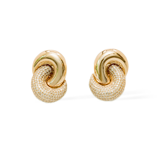 14K Yellow Gold Gilded Knot Earrings