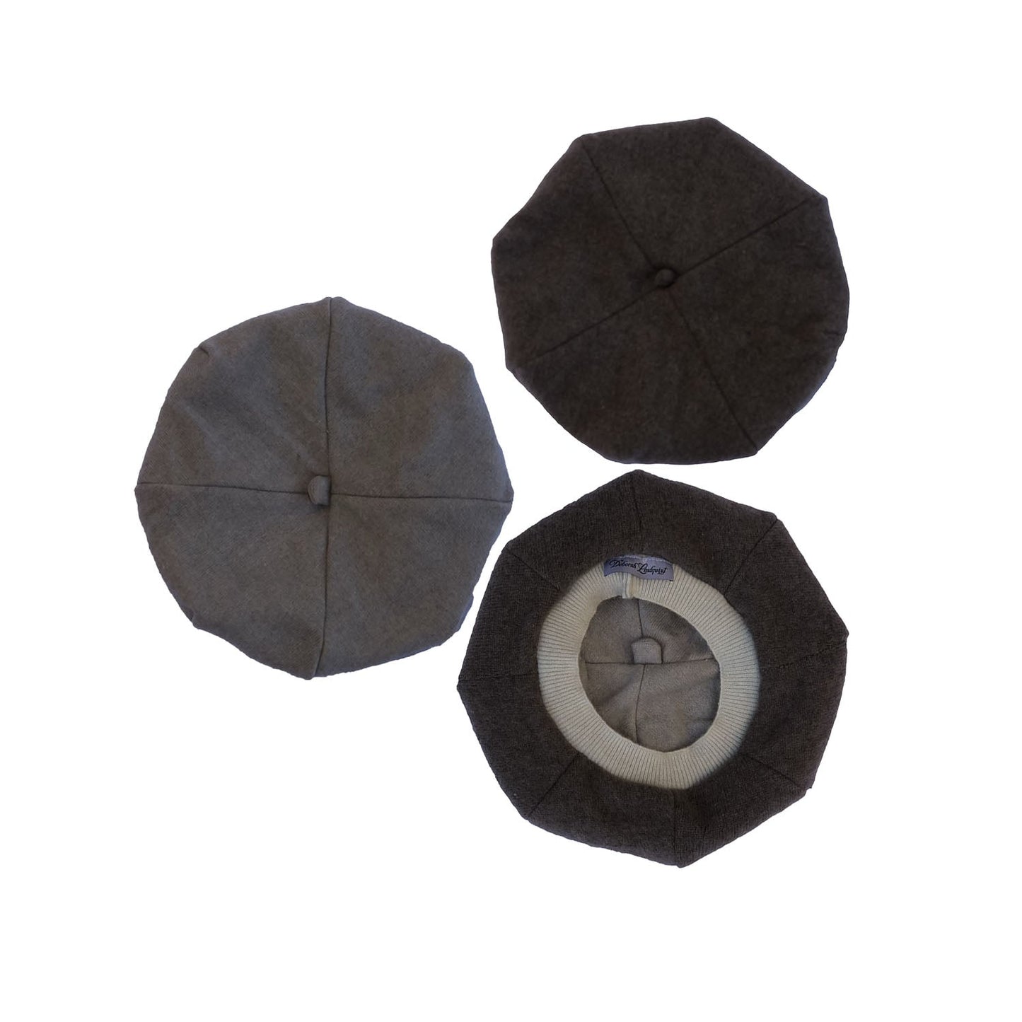 Reversible Cashmere Beret-Browns