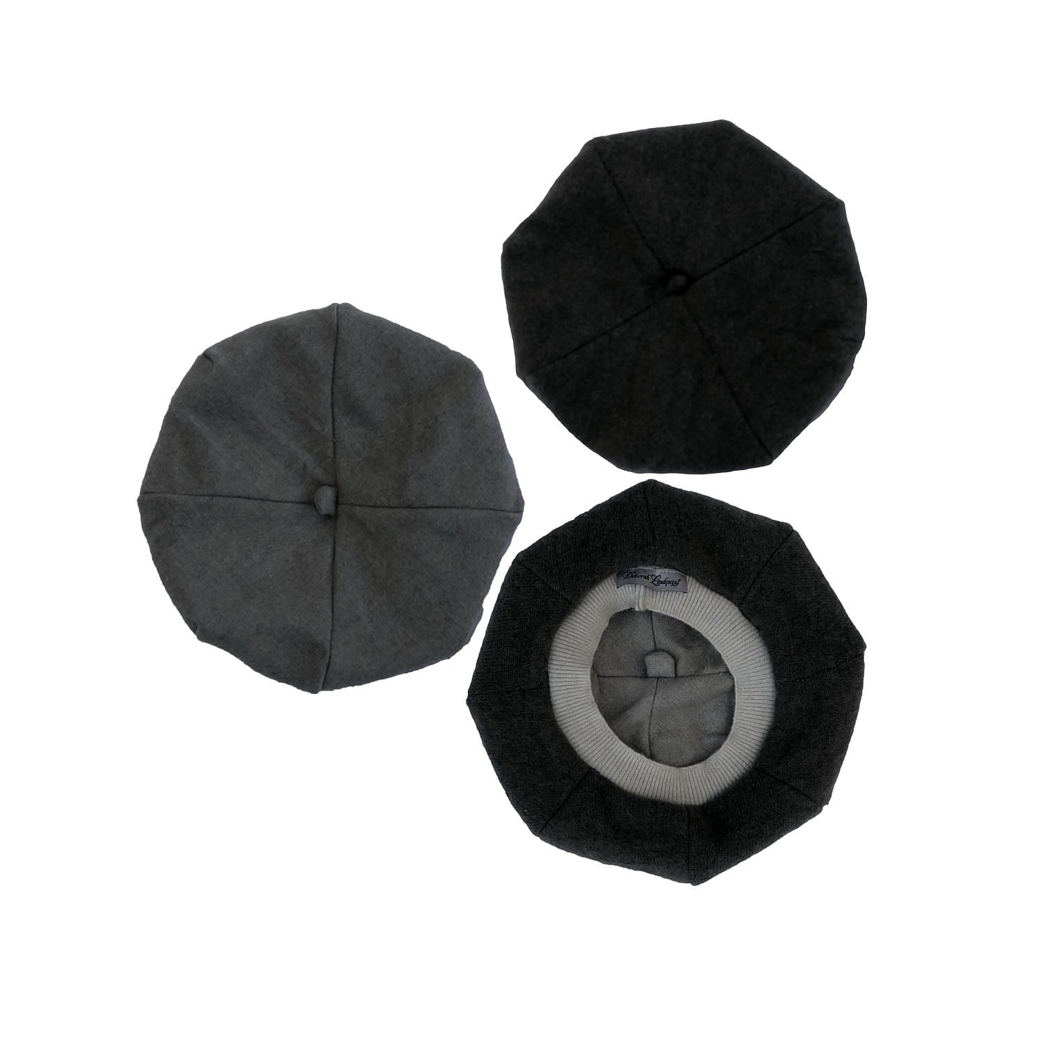 Reversible Cashmere Beret-Greys