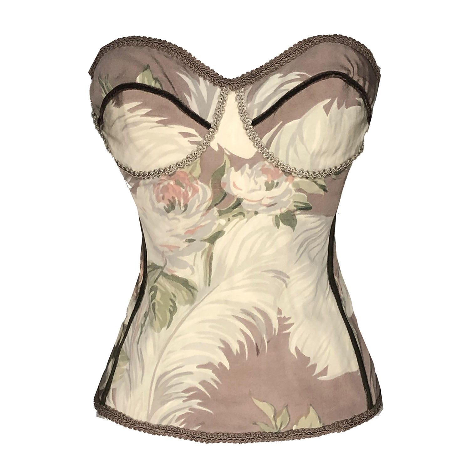 Feather and Rose Bustier