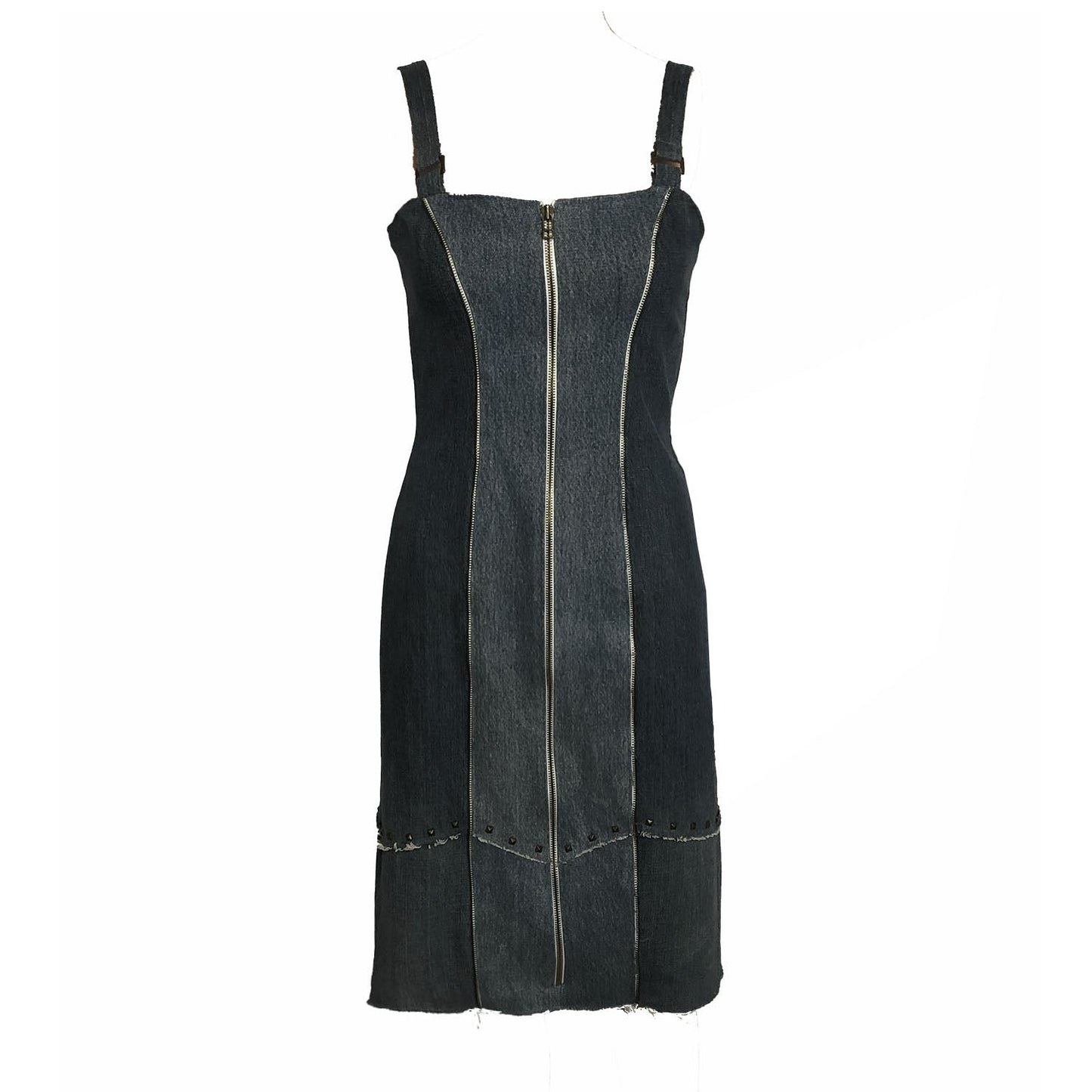 Sadie Dress – Distressed Black Two-Tone Sheath