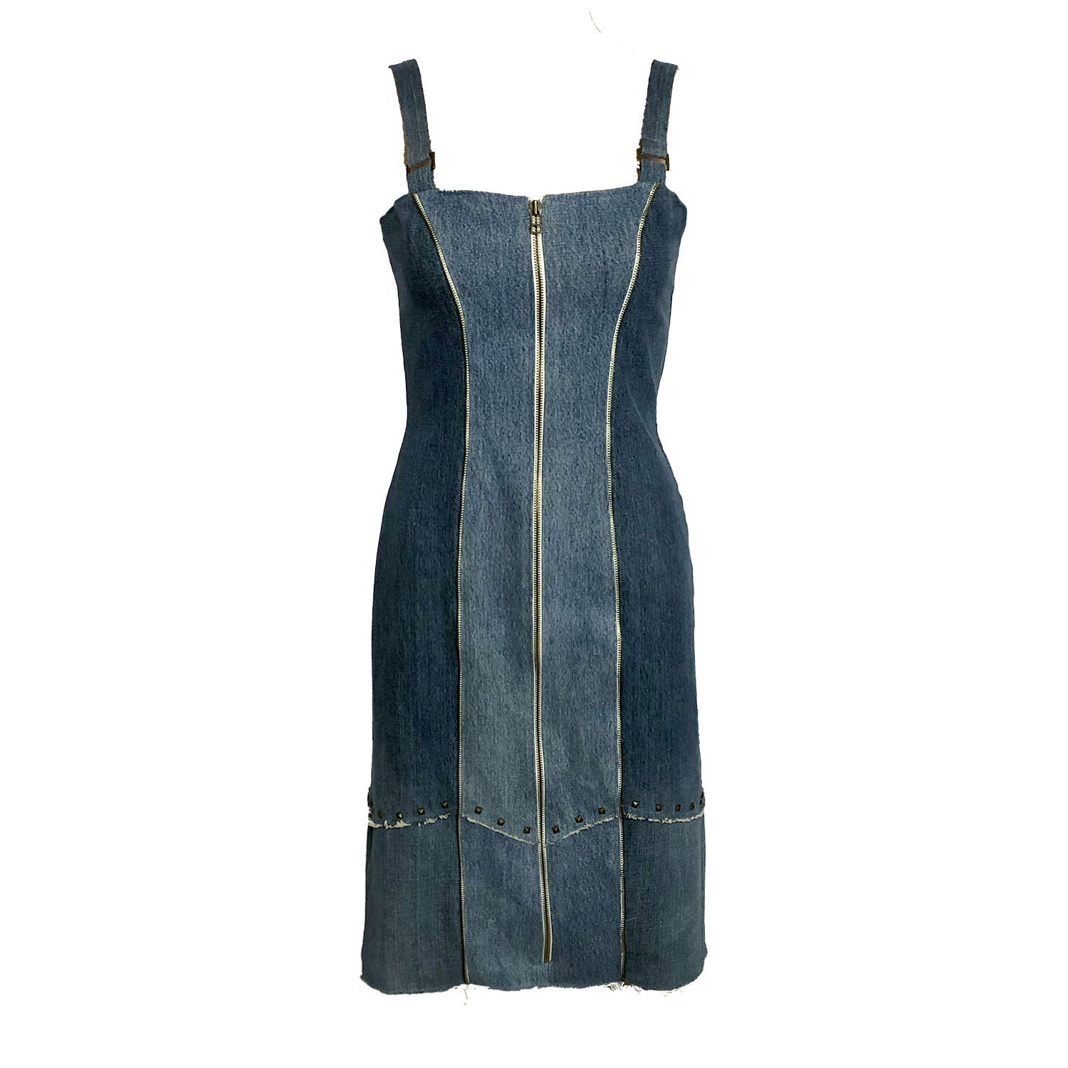 Sadie Dress – Two-Toned Denim Sheath