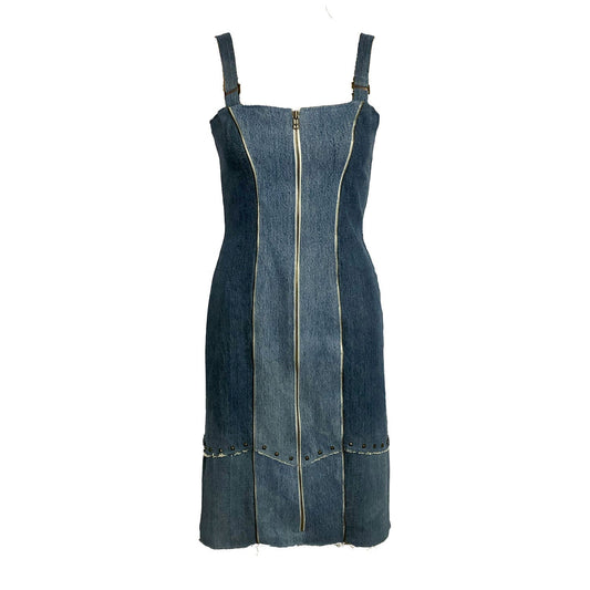 Sadie Dress – Two-Toned Denim Sheath