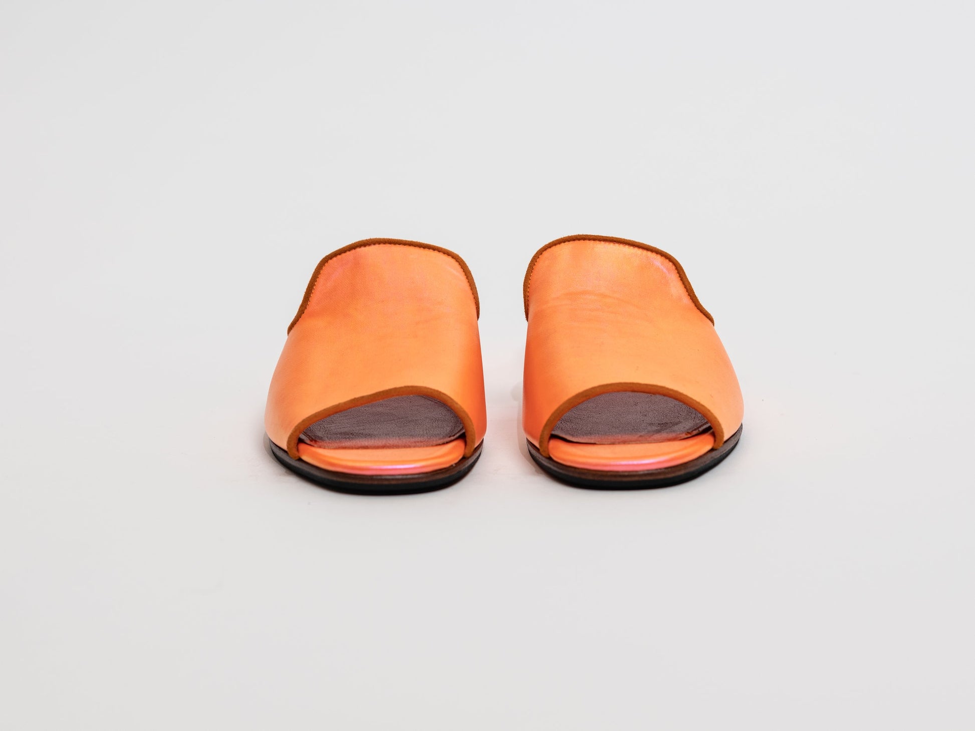 Handmade Slippers Basia Orange