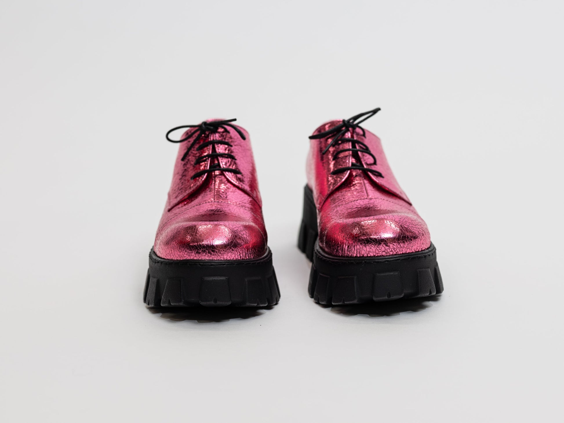 Handmade Derby Metallic Pink