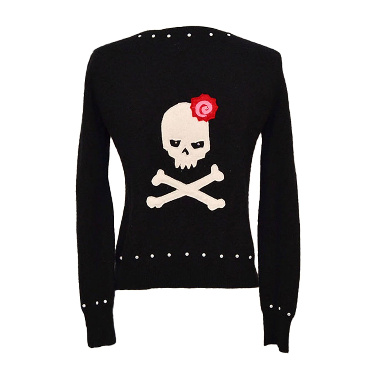 Skull Cardigan-Black