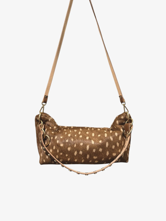 Blair Shoulder Bag, Fawn Print Hair-On-Hide