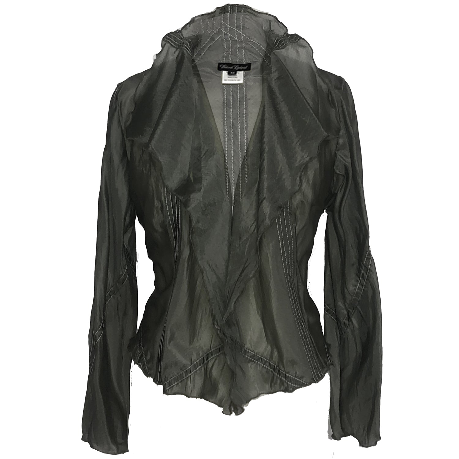 Elinor Flutter Front Jacket-Steel Grey