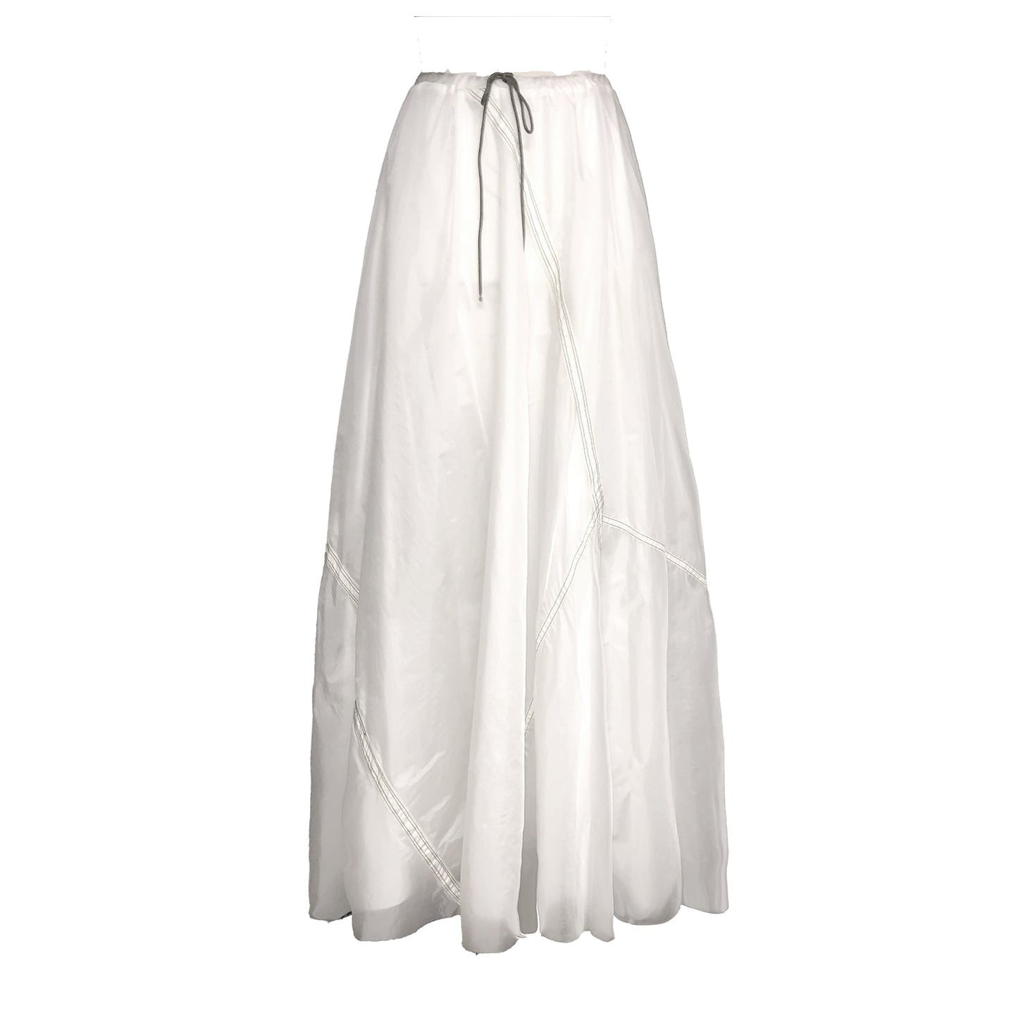 Amy Maxi Parachute Skirt-White