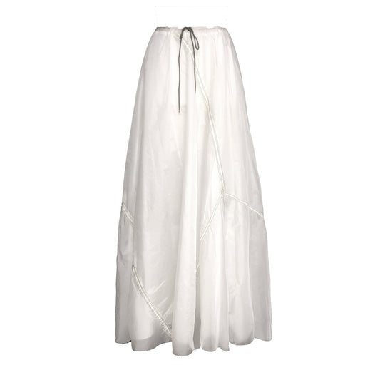 Amy Maxi Parachute Skirt-White