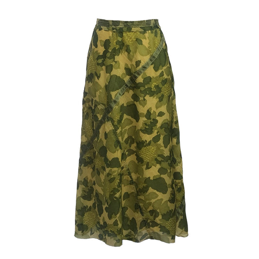 Harriet Midi Parachute Skirt-Camo